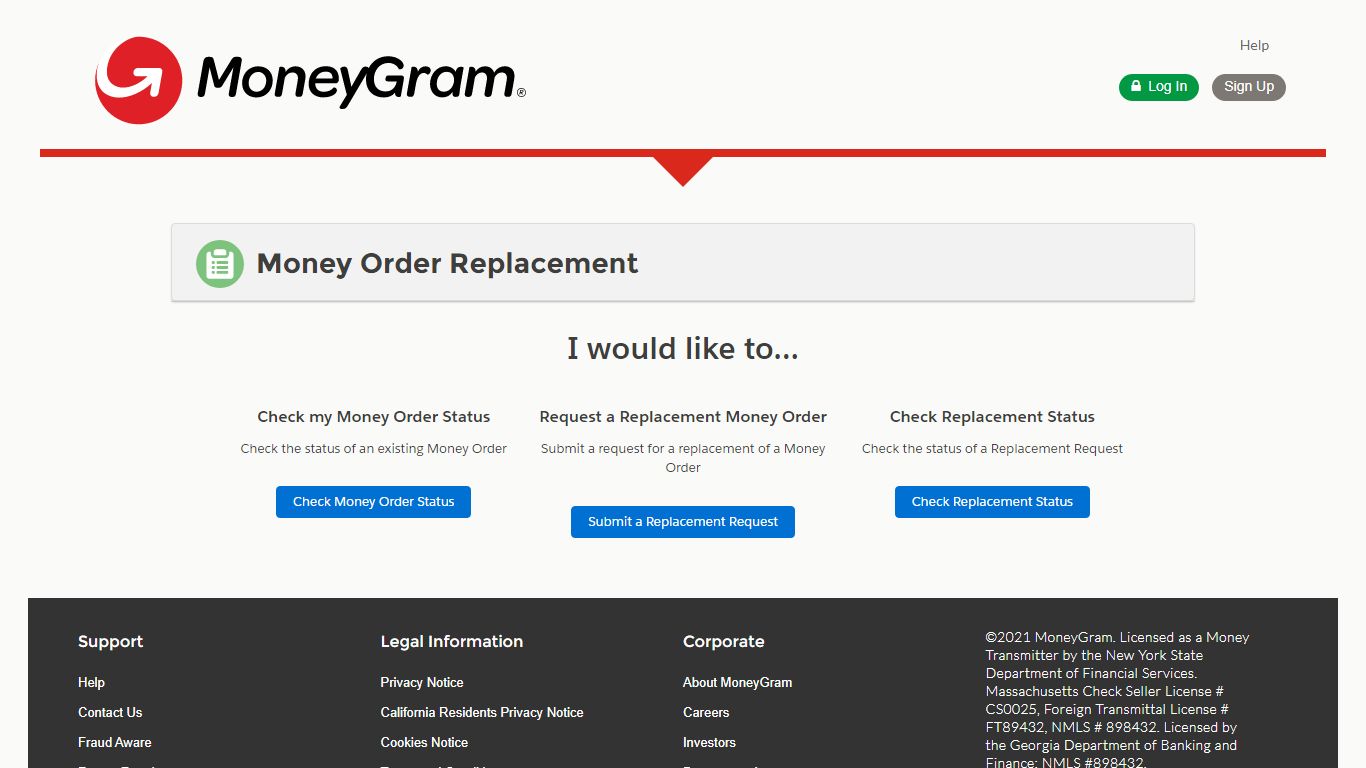 Money Order Replacement - force.com